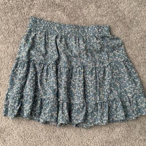 Blue ruffled skirt